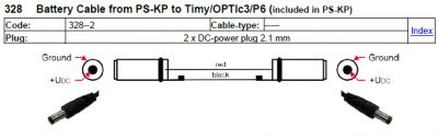 328--2 — кабель питания PS-KP → Timy/OPTIc3/P6 — Кабели и адаптеры