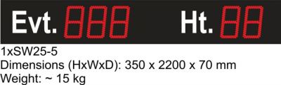 D-1xSW25-5-O — табло для плавания — Плавание