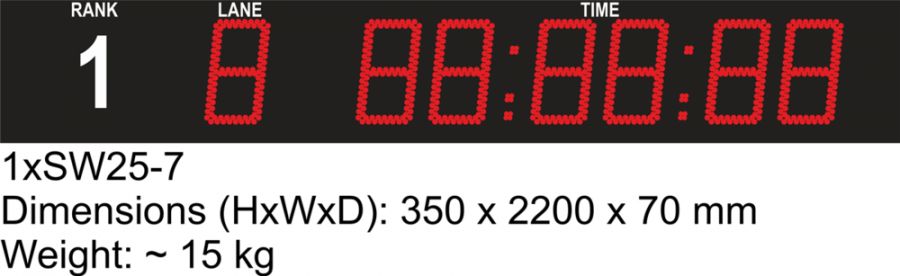D-1xSW25-7-O — табло для плавания